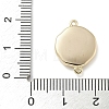 Brass Enamel Oval with Flower Connector Charms KK-M308-06G-03-2