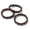 Bamboo Natural Tiger Eye Beads Stretch Bracelets for Women Men BJEW-K272-01N-1