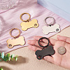 4Pcs 4 Styles Stainless Steel Keychains KEYC-TA0004-81A-5