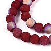 Frosted Opaque Glass Beads Strands GLAA-T032-P6mm-MBB05-3