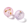 Frosted Transparent Acrylic Beads OACR-F013-13J-2