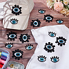  16Pcs 2 Styles Evil Eye Cotton Embroidery Iron on Clothing Patches DIY-NB0010-16-4
