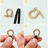 Brass Micro Pave Clear Cubic Zirconia D-Ring Anchor Shackle Clasps ZIRC-S066-052-NF-4