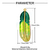 304 Stainless Steel Enamel Big Pendants STAS-OY005-14G-2