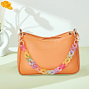 WADORN 2Pcs 2 Style Rainbow Color Transparent Acrylic Curb Chain Bag Handles AJEW-WR0001-66-5