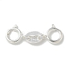 S925 Sterling Silver Double Spring Ring Clasps STER-R003-08S-1