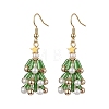 Glass Dangle Earrings EJEW-TA00441-1