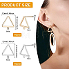 20Pcs 2 Colors Brass Stud Earring Findings KK-BC0008-33-2