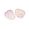 Two-Tone Transparent Glass Charms GLAA-H016-15V-2