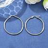 Tarnish Resistant 304 Stainless Steel Hoop Earrings X-EJEW-F105-08P-5