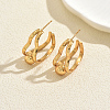 Heart with Round Stainless Steel Stud Earrings EJ9702-1