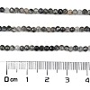 Natural Black Rutilated Quartz Beads Strands G-H003-B05-02-4