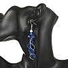 Dyed Natural Malaysia Jade Jellyfish Dangle Earrings for Women EJEW-JE07484-02-2