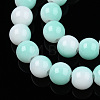Two Tone Opaque Baking Painted Glass Beads Strands DGLA-Q027-8mm-05-4