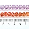 Transparent Painted Glass Beads Strands X1-DGLA-A034-T6mm-A12-3