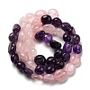 Natural Rose Quartz & Amethyst Beads Strands G-L610-B16-01-3