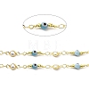 Handmade Brass Glass Link Chain CHC-I045-25G-2