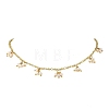 Natural Pearl Beads Potato Multi Pendant Brass Oval Link Chain Necklaces NJEW-JN06514-2