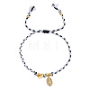 304 Stainless Steel Heart & Religious Virgin Mary Couple Bracelets PA4727-5-1