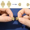 10 Bags Alloy Rhinestone Magnetic Clasps RB-FS0001-08G-2