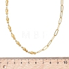 304 Stainless Steel Fish Shell Shape Butterfly Link Mixed Chain Necklaces for Women NJEW-JN05991-3
