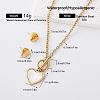 304 Stainless Steel Stud Heart Earrings & Pendant Necklaces Sets for Women ZF6190-4-1