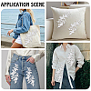 2Pairs Leaves Polyester Embroidery Ornaments Accessories DIY-GF0014-46A-5