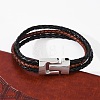 Braided Microfiber Leather Cord Bracelets for Women Men BJEW-D304-17P-02-5