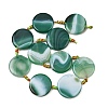 Natural Banded Agate Coin Beads Strands GG-CBAE0EB-06C-3