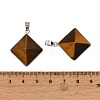 Natural Tiger Eye Pendants G-H359-03P-04-2