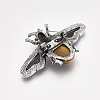 Natural Tiger Eye Brooches/Pendants G-S353-08I-3