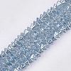 Electroplate Glass Beads Strands EGLA-T017-02-2