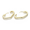 Brass Micro Pave Clear Cubic Zirconia Huggie Hoop Earrings EJEW-S201-215G-NF-4