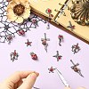 16Pcs 8 Styles Alloy & Resin Rhinestone Pendants FIND-CJ0005-96-5