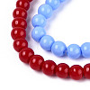 Opaque Solid Color Glass Beads Strands GLAA-N058-8mm-A01-4