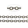 Brass Flat Oval Cable Chains CHC029Y-AB-1