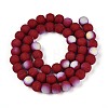 Frosted Opaque Glass Beads Strands LS-GLAA-T032-P8mm-MBB23-2