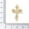 Easter Religion Brass Micro Pave Cubic Zirconia Connector Charms KK-T085-18G-G-3