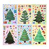6Pcs Christmas Tree Paper Self-Adhesive Picture Stickers STIC-C010-31-2
