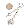 Glass Bead & Alloy Pendant Decorations HJEW-JM03016-01-3