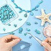 64Pcs 8 Styles 2 Colors Synthetic Turquoise Pendants PALLOY-SW00130-5