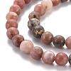 Round Natural Maible and Sesame Jasper/Kiwi Jasper Beads Strands G-S170-6mm-3