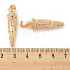 Brass Micro Pave Cubic Zirconia Pendants KK-P250-28G-3