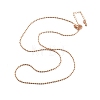 Brass Ball Chains Necklaces for Women NJEW-D302-21RG-4