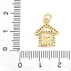 Brass Micro Pave Clear Cubic Zirconia Pendants KK-F938-15G-3
