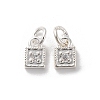 Brass Micro Pave Cubic Zirconia Charms KK-C071-12S-1