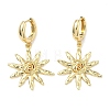 Sun Brass Hoop Earrings EJEW-C181-11G-4