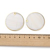 Natural Freshwater Shell Disc Pendants SSHEL-B002-03B-02-3