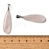 Natural Rose Quartz Pendants G-Q192-07P-02-3