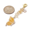 Butterfly Alloy Enamel Pendants Decoraiton HJEW-JM01637-05-4